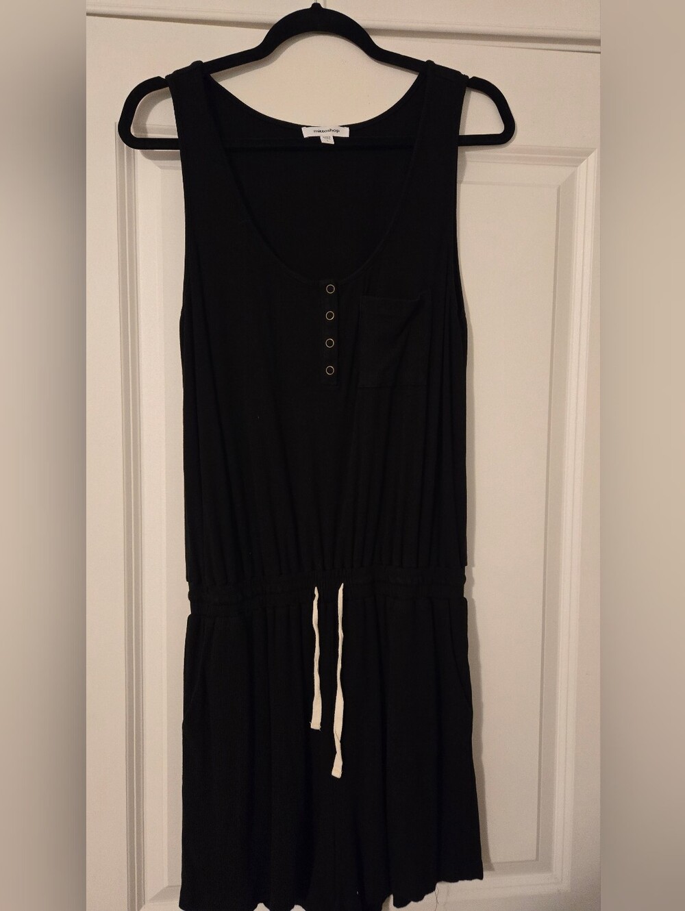 Boutique Ribbed Black Romper